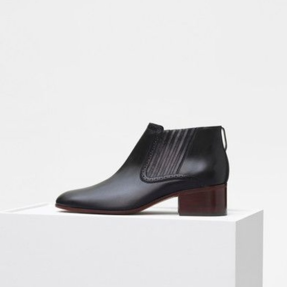 Celine Shoes - CELINE Balmoral Low Boot Calfskin Black